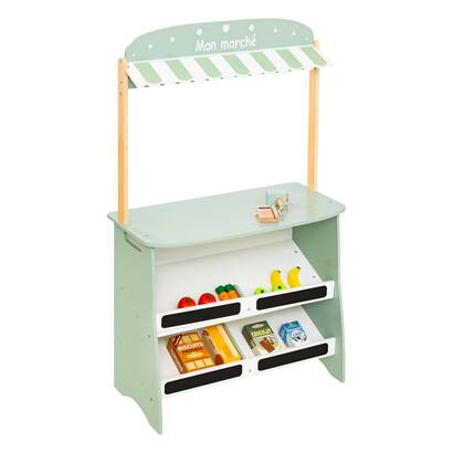Puesto de mercado infantil "aksel" verde claro, 60x99 cm