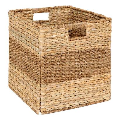 Cesta "ninon" ca&ntilde;a, beige, 38x38 cm