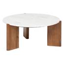 Mesa de centro "Nanda" M&aacute;rmol, Blanco, D.91,5 cm Blanco
