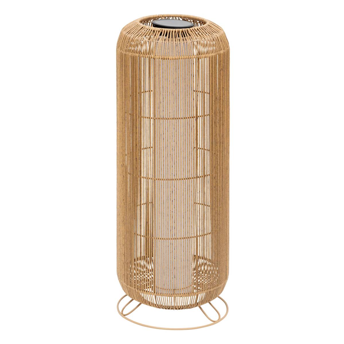 L&aacute;mpara de pie exterior solar LOISE Beige H. 78 cm Beige