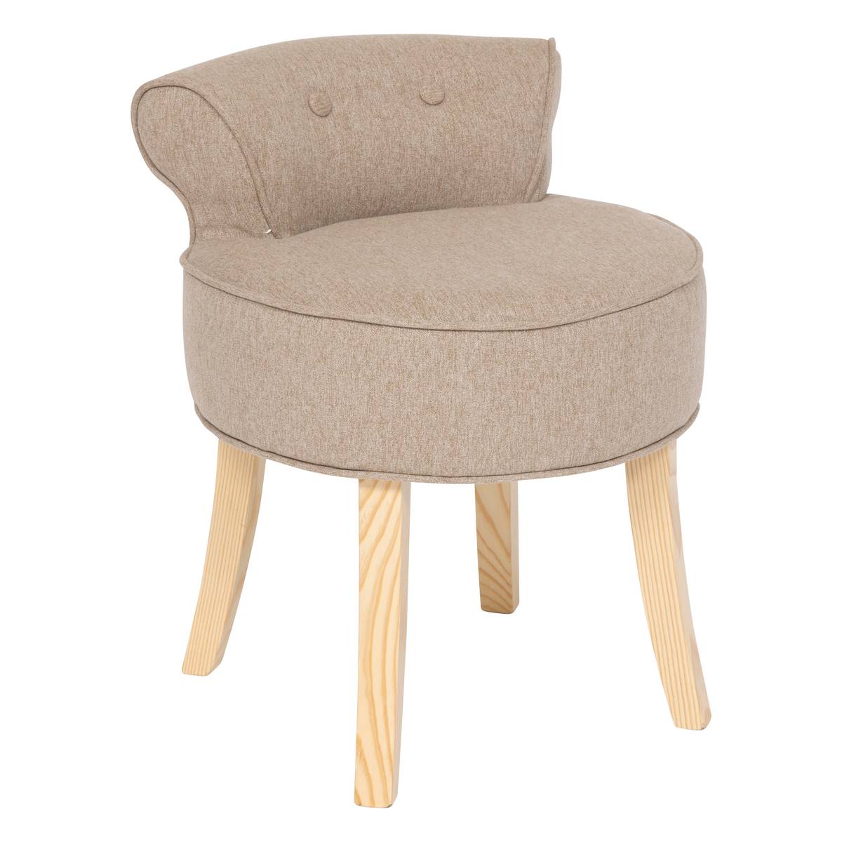 Taburete "Firmin" Pino, Beige, 58x49x46 cm Beige