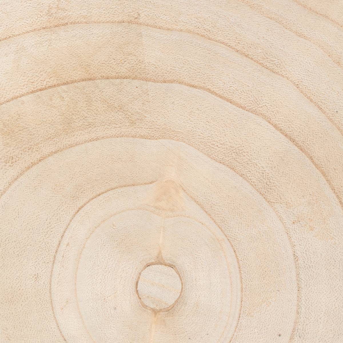 Taburete "Nyar" Paulownia, Beige, D.28x41 cm Beige