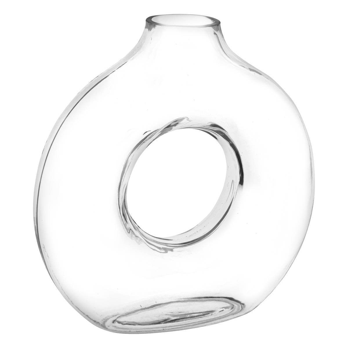 Jarrón "Círculo" Transparente, H. 25,5 cm Transparente
