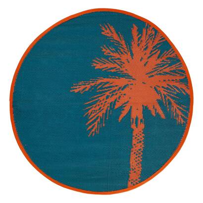 Alfombra de exterior "yucatan" azul pato, d. 120 cm