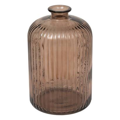 Jarr&oacute;n "luz" vidrio reciclado, marr&oacute;n, h. 23 cm