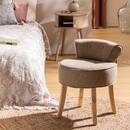 Taburete "Firmin" Pino, Beige, 58x49x46 cm Beige