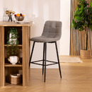 Taburete de bar "Sirac" Gris, H. 104 cm Gris