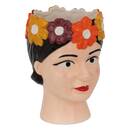 Jarr&oacute;n cabeza de mujer "Yuca" Cer&aacute;mica, Multicolor, H.18 cm Multicolor