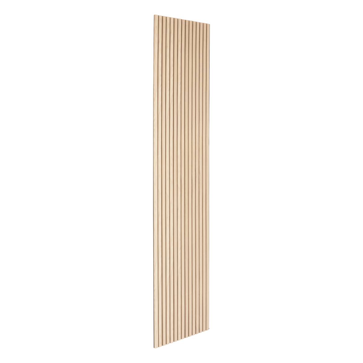 Panel decorativo de listones de madera "Colva" Efecto roble claro, fondo negro, 240x60 cm Efecto roble claro / Fondo negro