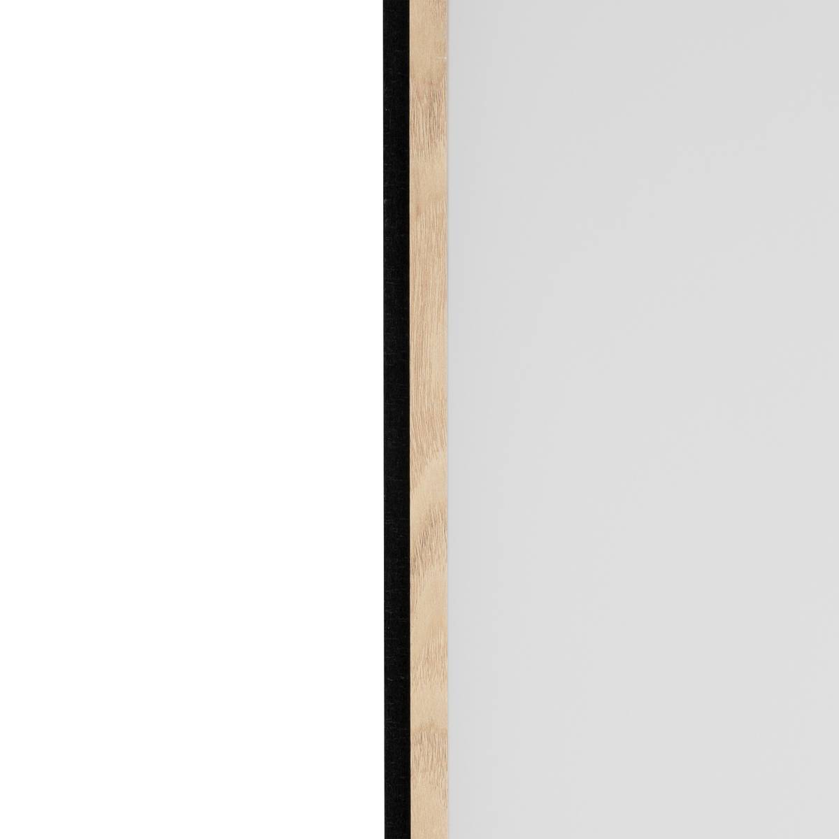 Panel decorativo de listones de madera "Colva" Efecto roble claro, fondo negro, 240x60 cm Efecto roble claro / Fondo negro