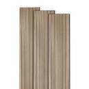 Panel decorativo de listones de madera "Colva" Efecto roble claro, fondo negro, 240x60 cm Efecto roble claro / Fondo negro