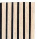 Panel decorativo de listones de madera "Colva" Efecto roble claro, fondo negro, 120x60 cm Efecto roble claro / Fondo negro