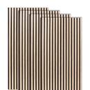 Panel decorativo de listones de madera "Colva" Efecto roble claro, fondo negro, 120x60 cm Efecto roble claro / Fondo negro