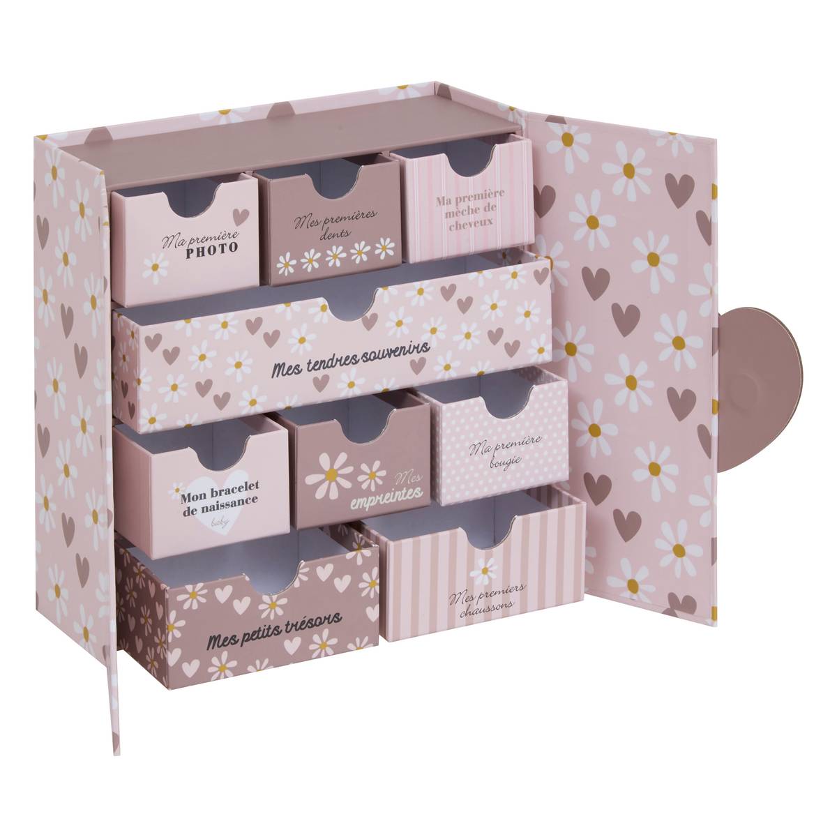 Caja de recuerdos "Cilia" Rosa, 22,3x21,5 cm Rosa