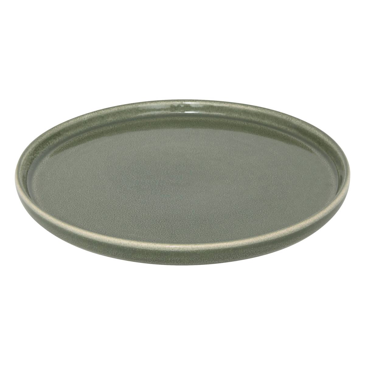 Lote de 6 platos de postre "Terre inconnue" Loza, D.21 cm, Verde Caqui Verde caqui