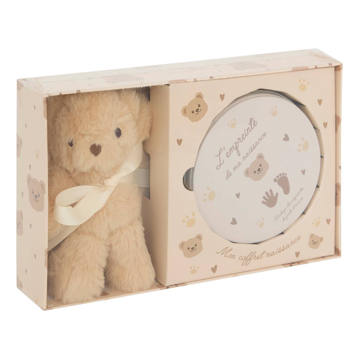 Juego de huellas con peluche "Aniel" Beige Rosa
