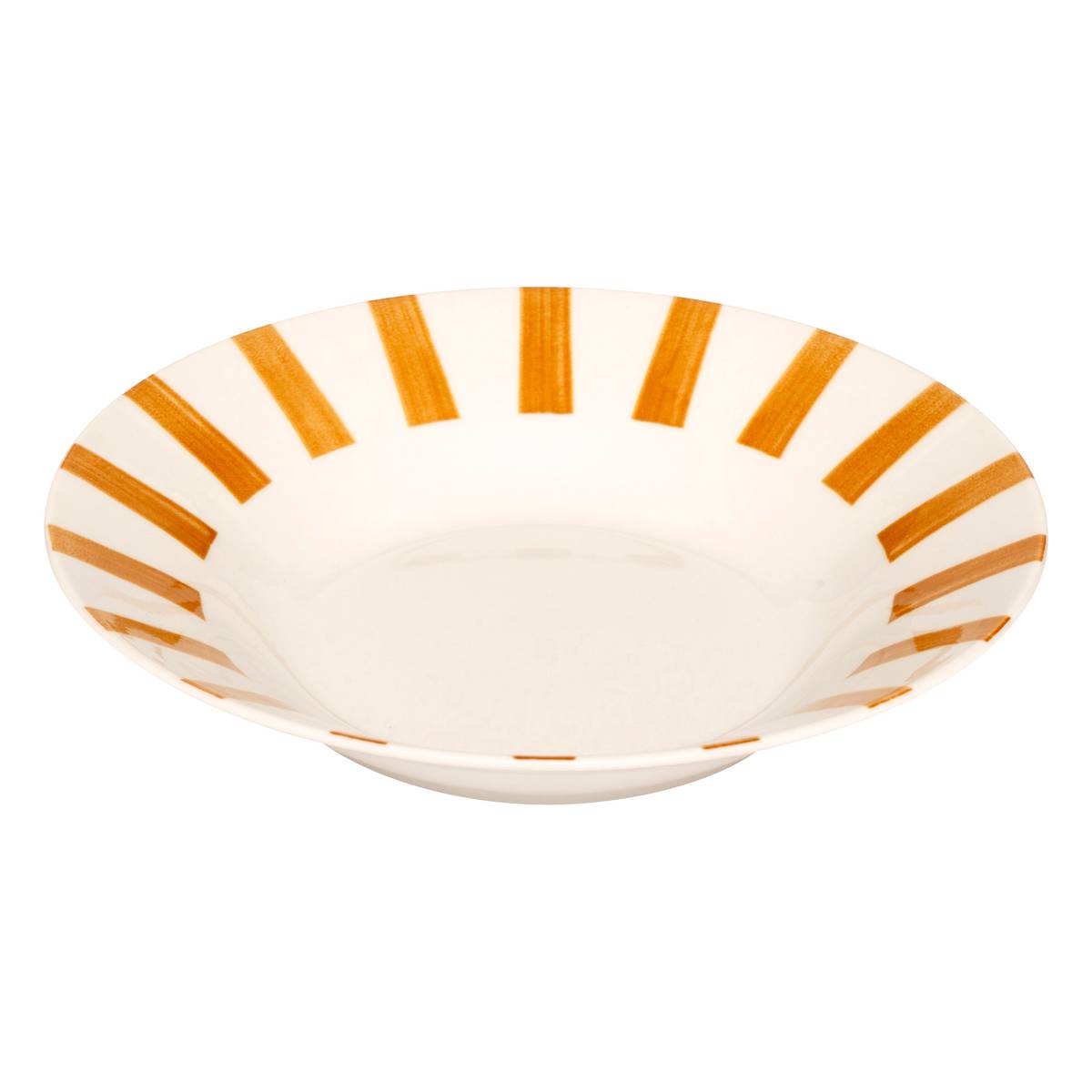 Lote de 6 platos hondos "Cheri" Porcelana, D.20,2 cm, Amarillo Amarillo