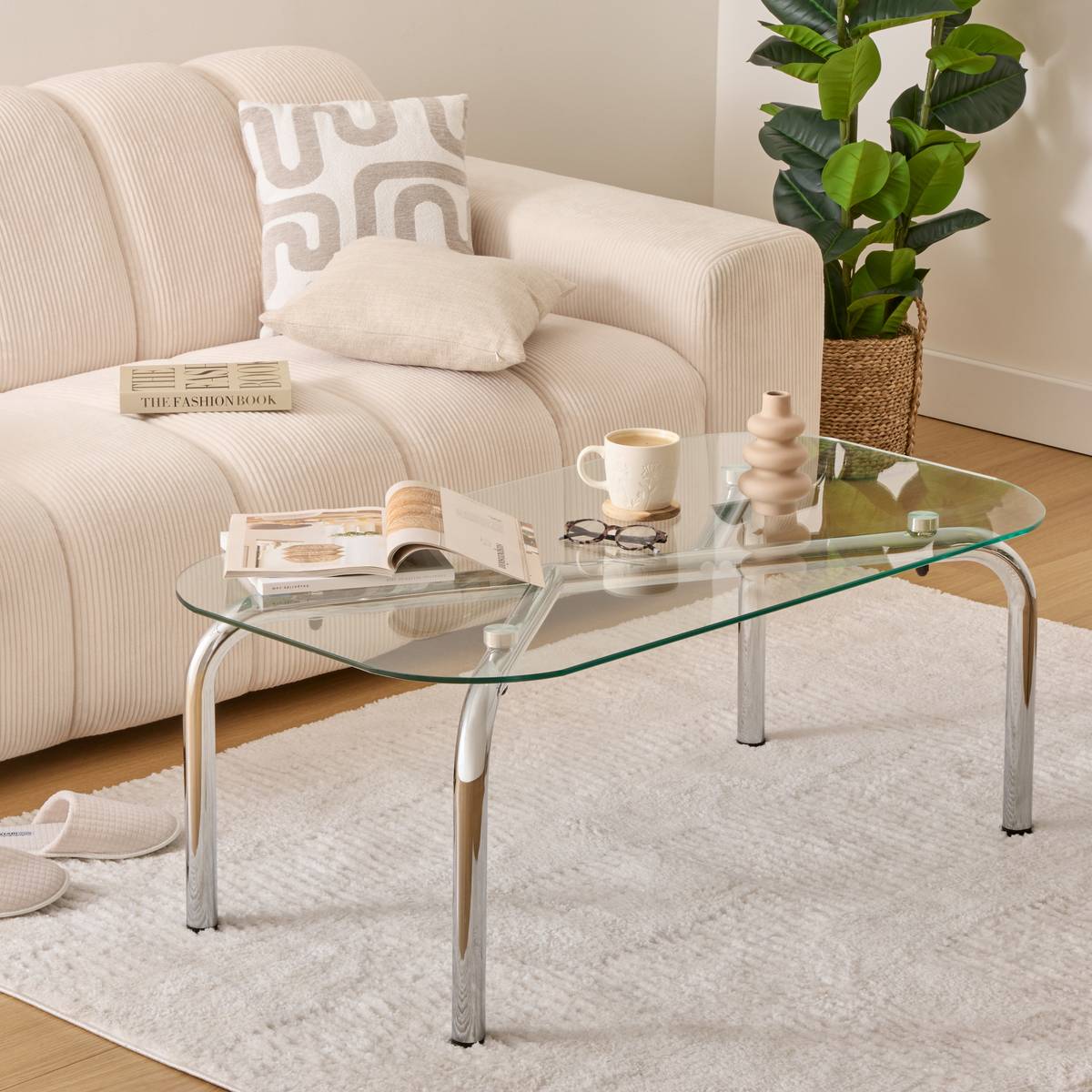 Mesa de centro "Hecate" Plata, 110x60 cm Plata