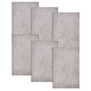 Juego de 6 manteles "Authentic" PVC - Cloruro de polivinilo, 45x30 cm, Gris Gris claro