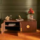 Mueble de TV 4 puertas 2 estantes "Wany" Marrón, 140x40 cm Marrón