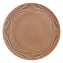 Lote de 6 platos llanos "Chloe" Gres (cerámica), D.26,8 cm, Moccha Moka