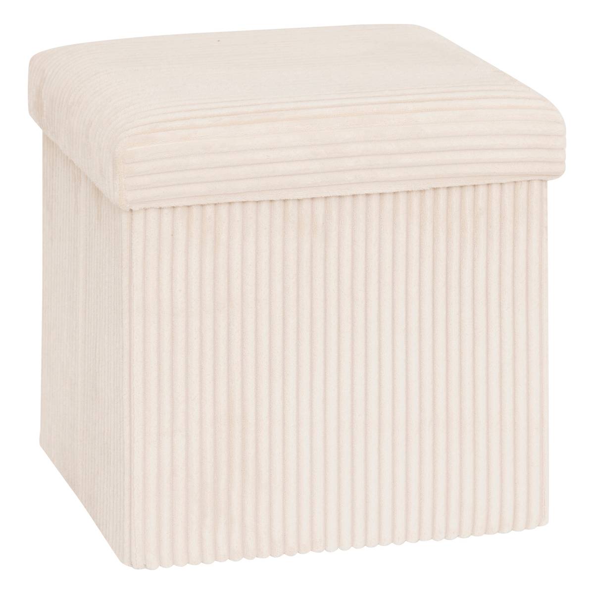 Puf plegable "Arum" Marfil, 38x38 cm Marfil