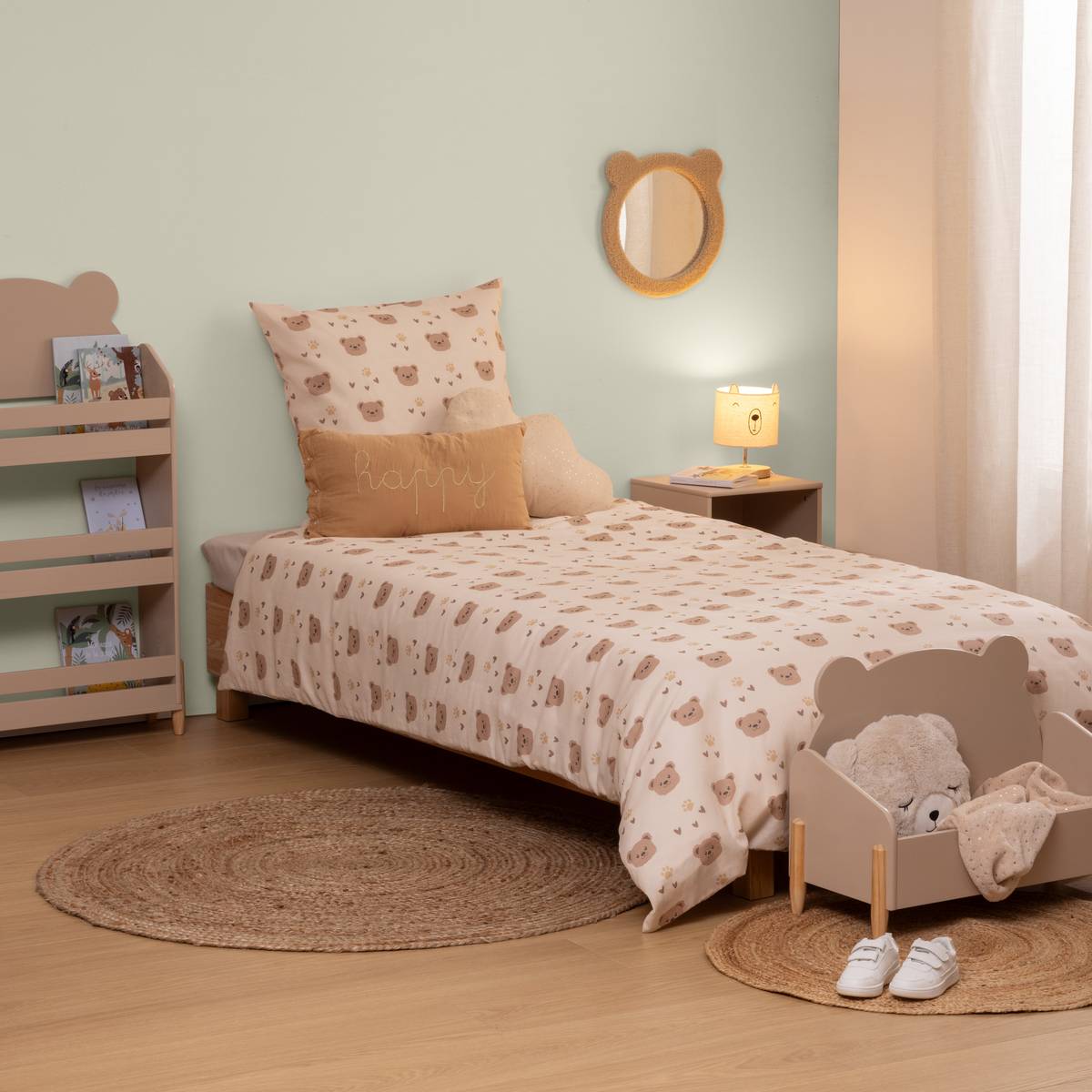 Juego de cama infantil estampado "Billie" 2 piezas, 140x200 cm, Violeta Modelo B