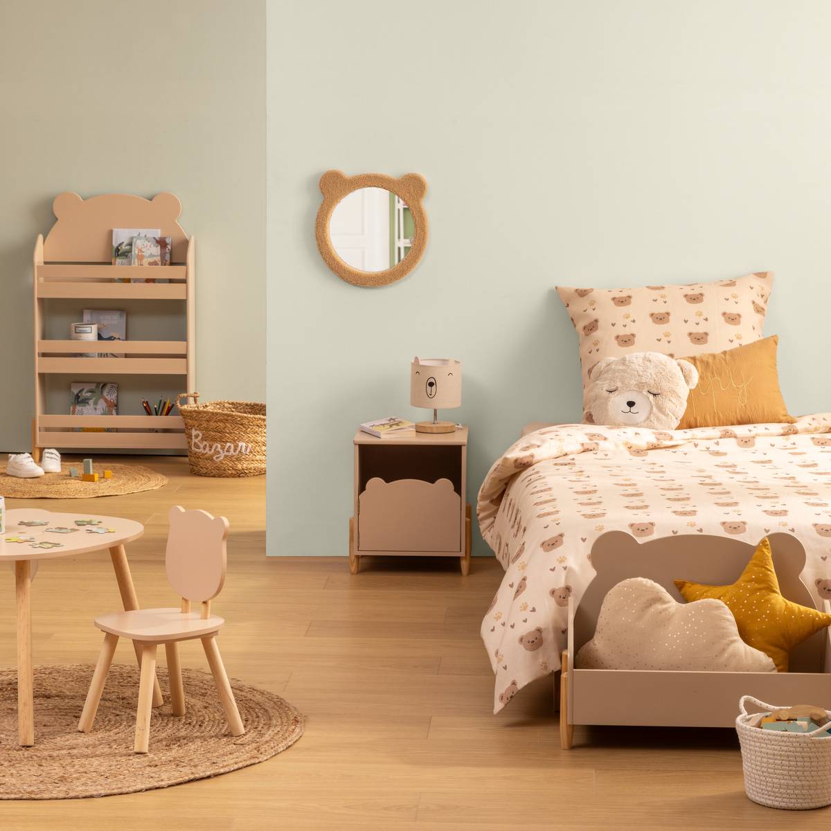 Juego de cama infantil estampado "Billie" 2 piezas, 140x200 cm, Violeta Modelo B