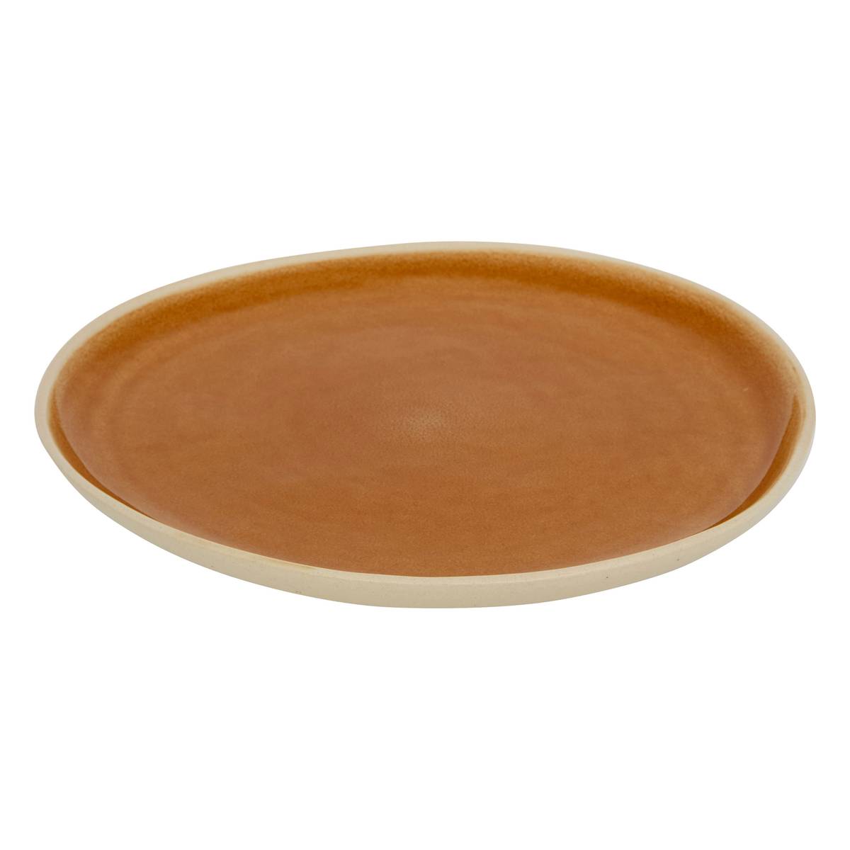 Lote de 6 platos llanos "Wonja" Loza, D.27 cm, Amarillo Amarillo