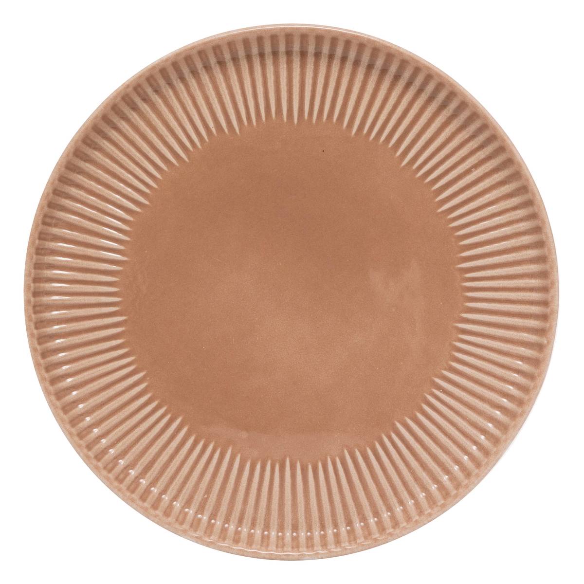 Lote de 6 platos de postre "Chloe" Gres (cerámica), D.20,5 cm, Moccha Moka