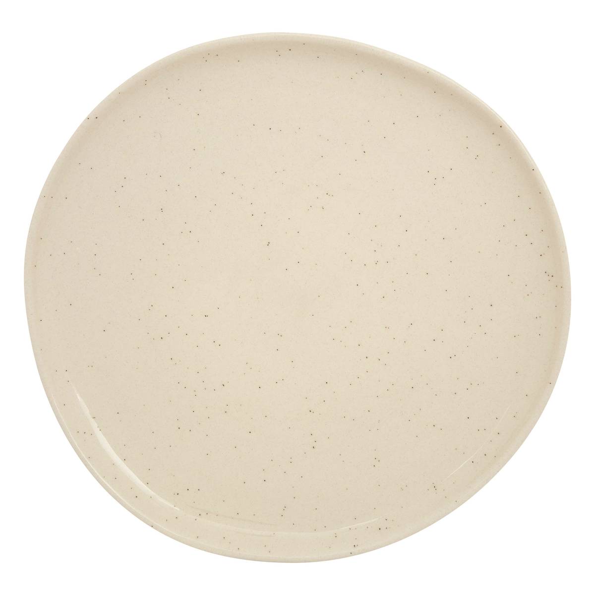 Lote de 6 platos llanos "Wonja" Loza, D.27 cm, Crema Crema