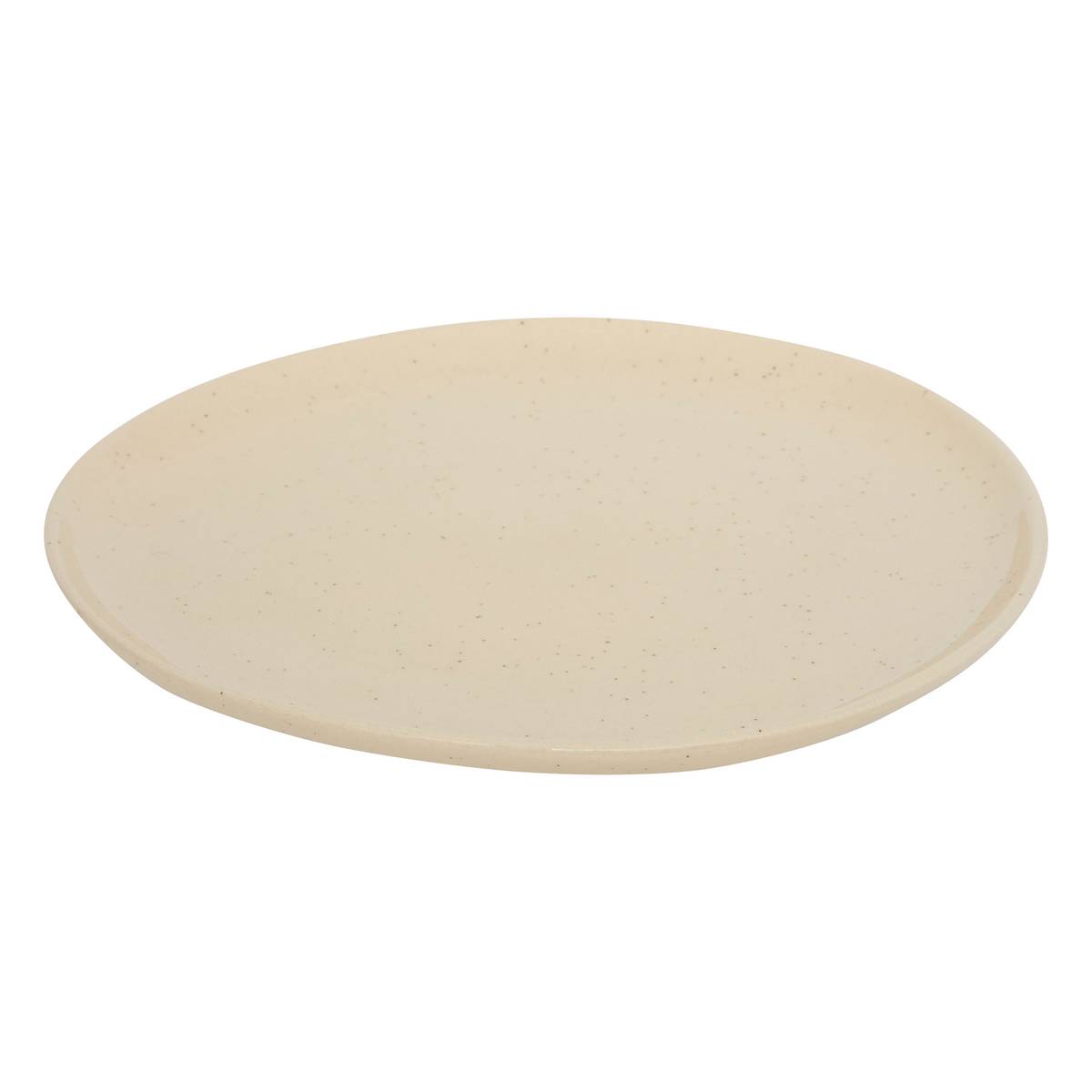 Lote de 6 platos llanos "Wonja" Loza, D.27 cm, Crema Crema