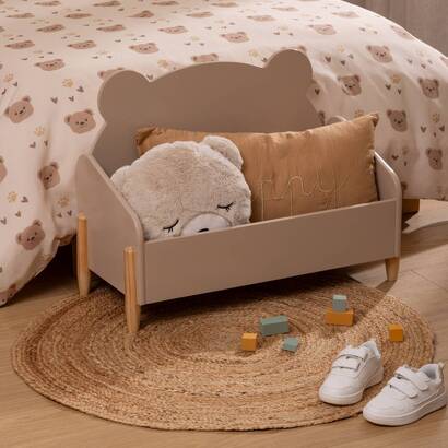 Cofre infantil "dulce oso" beige, 61x44,2 cm