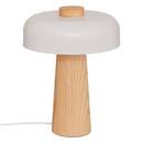 Lámpara de seta de sector "Pola" Blanco, H.36 cm Marrón