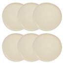 Lote de 6 platos llanos "Wonja" Loza, D.27 cm, Crema Crema