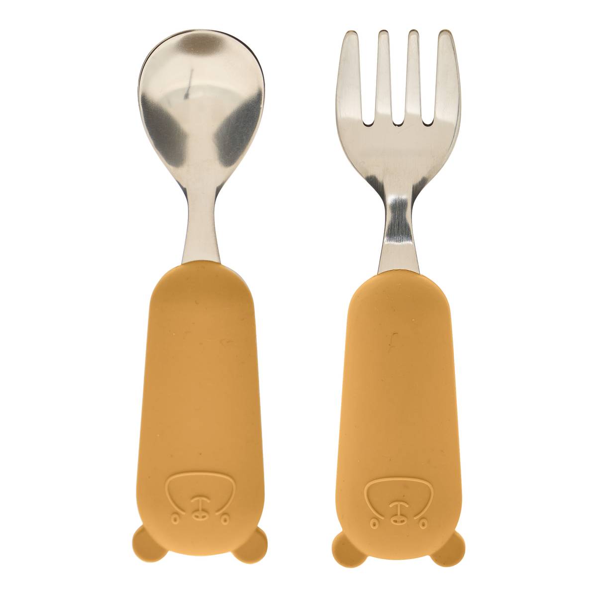 Juego de cubiertos para niños "Yum" 2 piezas, Ocre Ocre