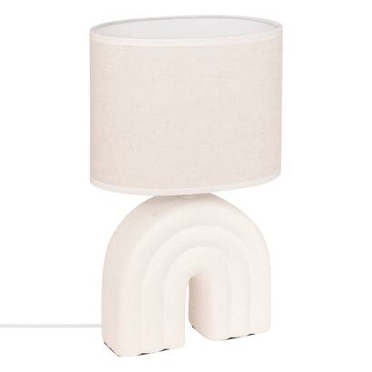 L&aacute;mpara de mesa "gabin" blanco, h.32 cm