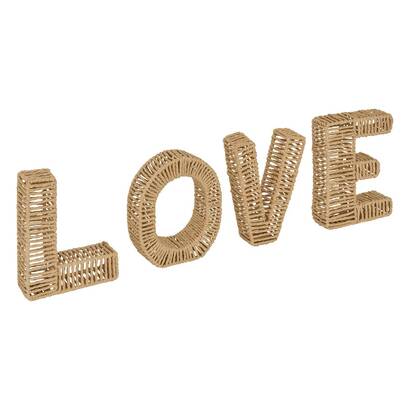 Palabra para colocar "amor" beige, 59x20 cm