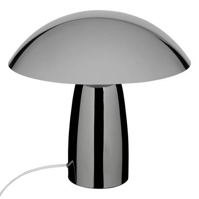 L&aacute;mpara de hongo sector "omia" plata, h.34 cm