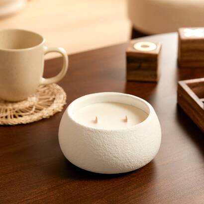 Vela perfumada "wonj" pachul&iacute;, blanco c&aacute;lido, 464g