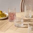 Lote de 4 vasos bajos "Gaspard" Vidrio, Transparente Transparente