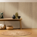 Panel decorativo de listones de madera "Colva" Efecto roble claro, Fondo greige, 120x60 cm Efecto roble claro / Fondo gris