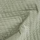 Cubrecama y 2 fundas de almohada "Lilou" Verde Celadón, 260x240 cm Verde