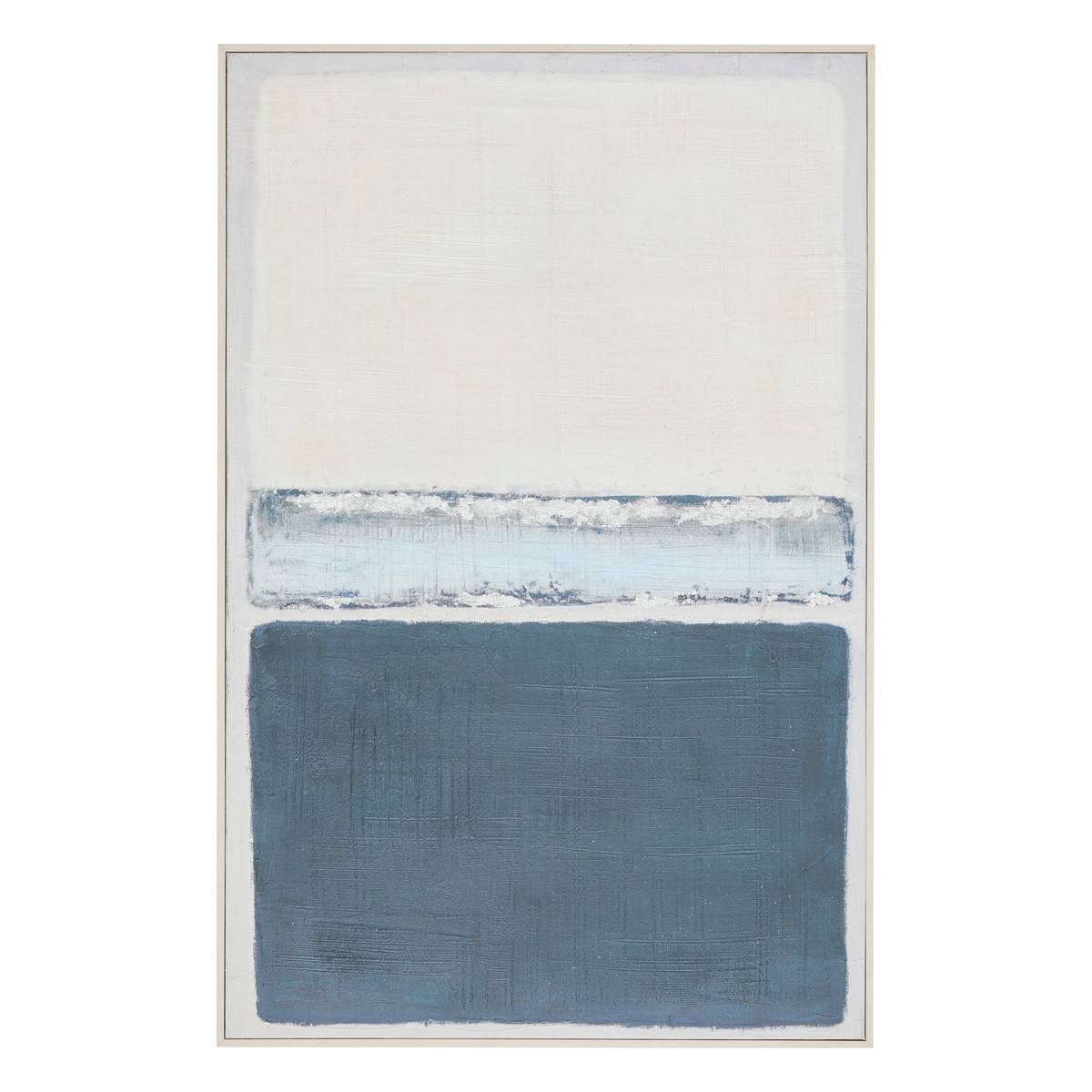 Lienzo pintado enmarcado "Jimena" Azul, 116x75 cm Azul