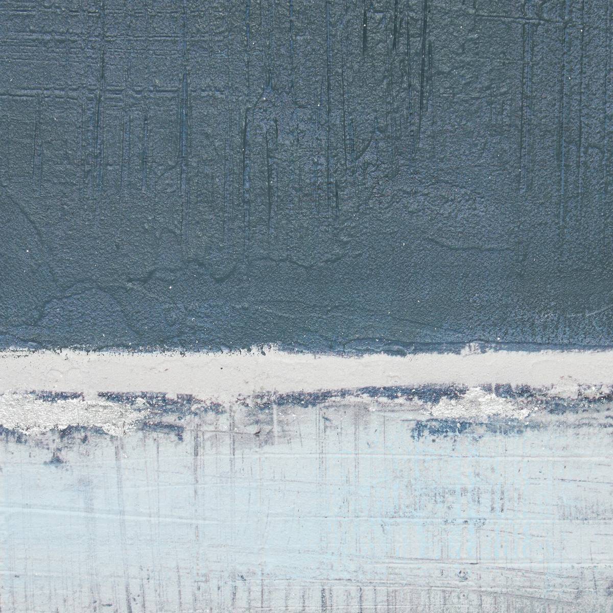 Lienzo pintado enmarcado "Jimena" Azul, 116x75 cm Azul