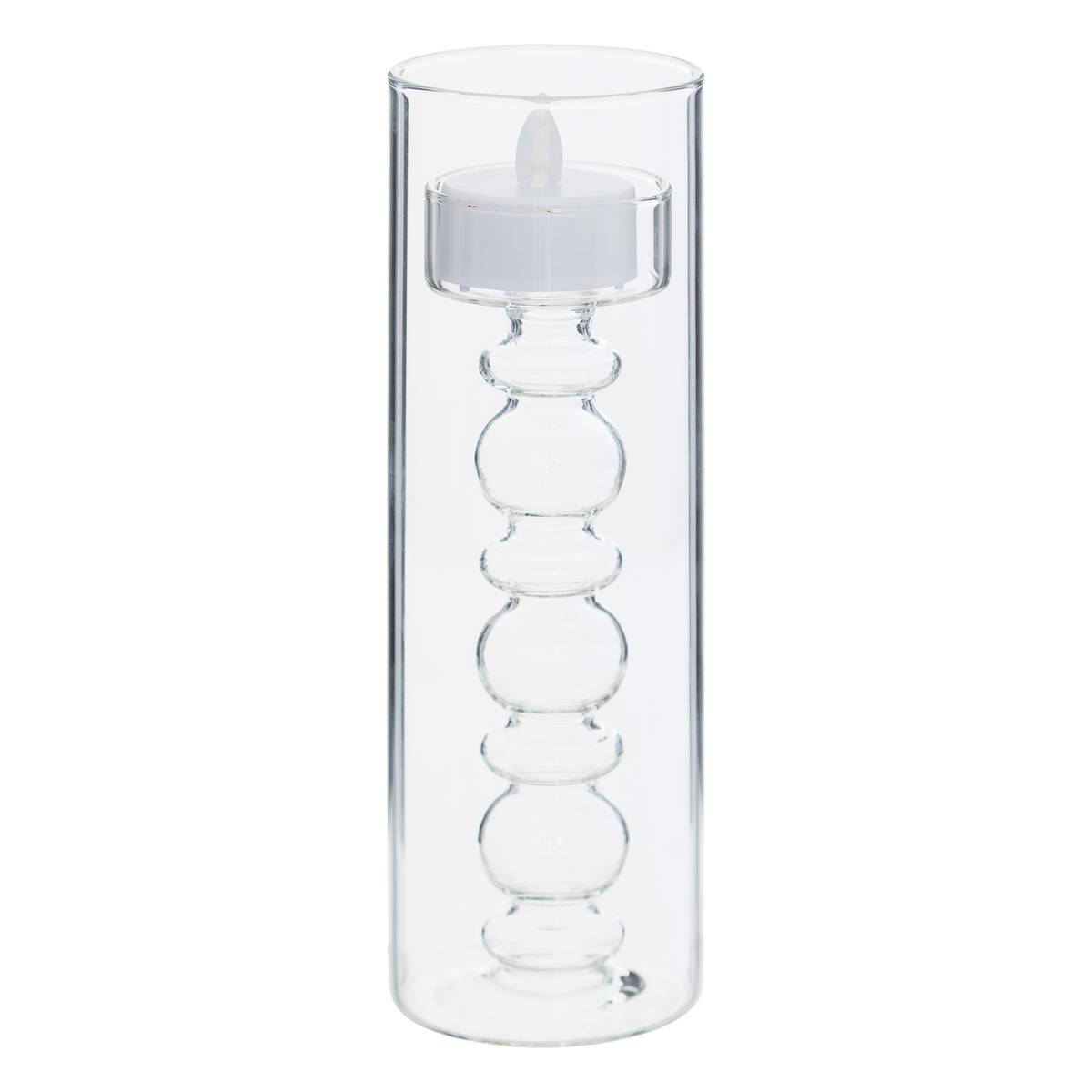 3 velas LED "Lena" Transparente, 6x6 cm Transparente