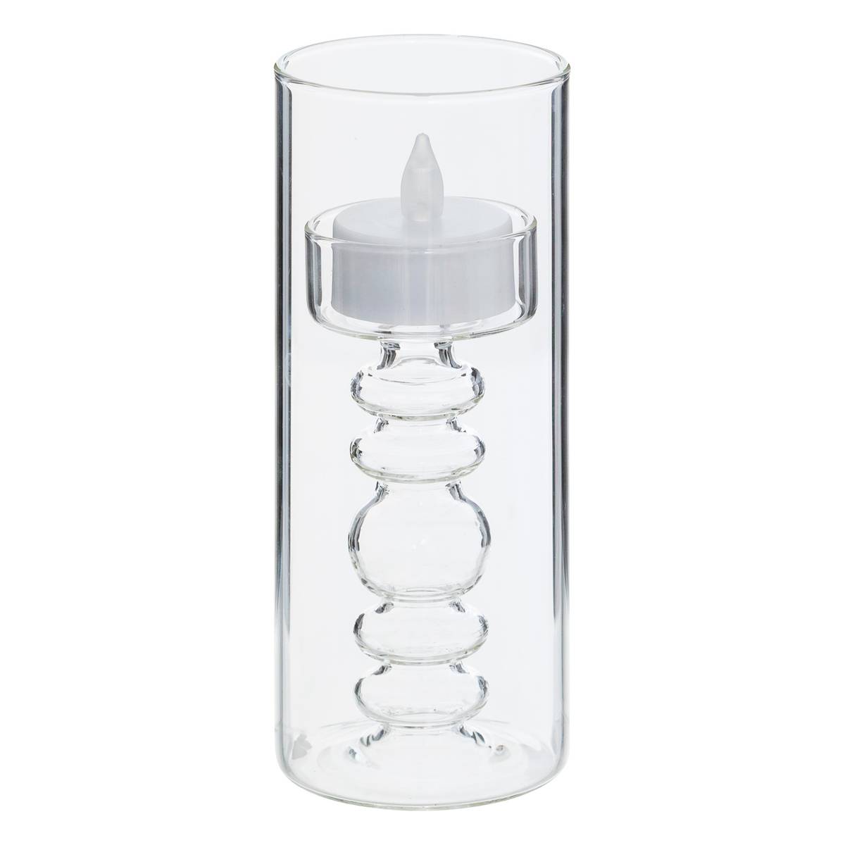 3 velas LED "Lena" Transparente, 6x6 cm Transparente