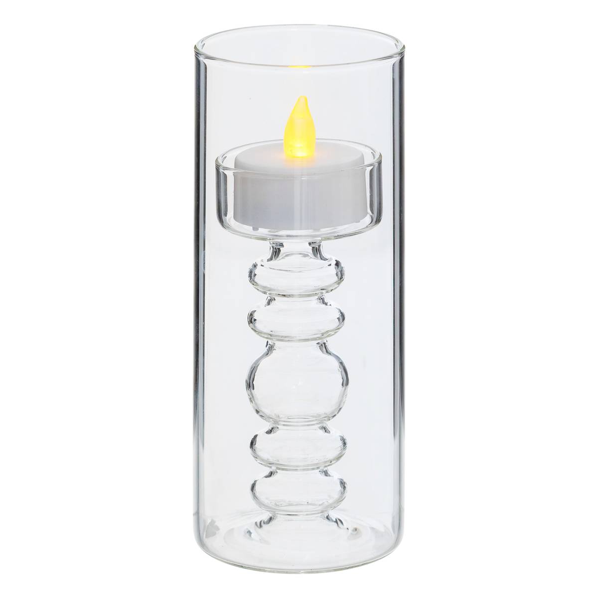 3 velas LED "Lena" Transparente, 6x6 cm Transparente