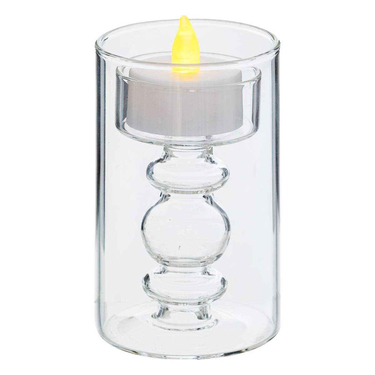 3 velas LED "Lena" Transparente, 6x6 cm Transparente
