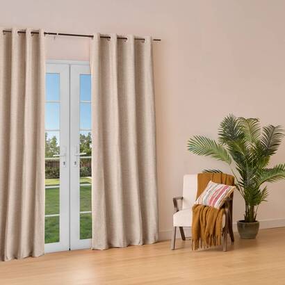 Cortina aislante "kys" lino beige, 140x260 cm